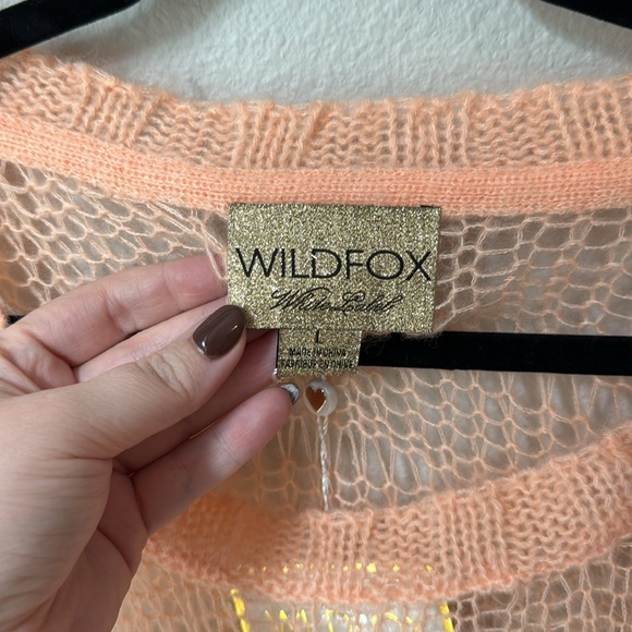 NWT Wildfox Peach Mermaid Sweater - Picture 4 of 5